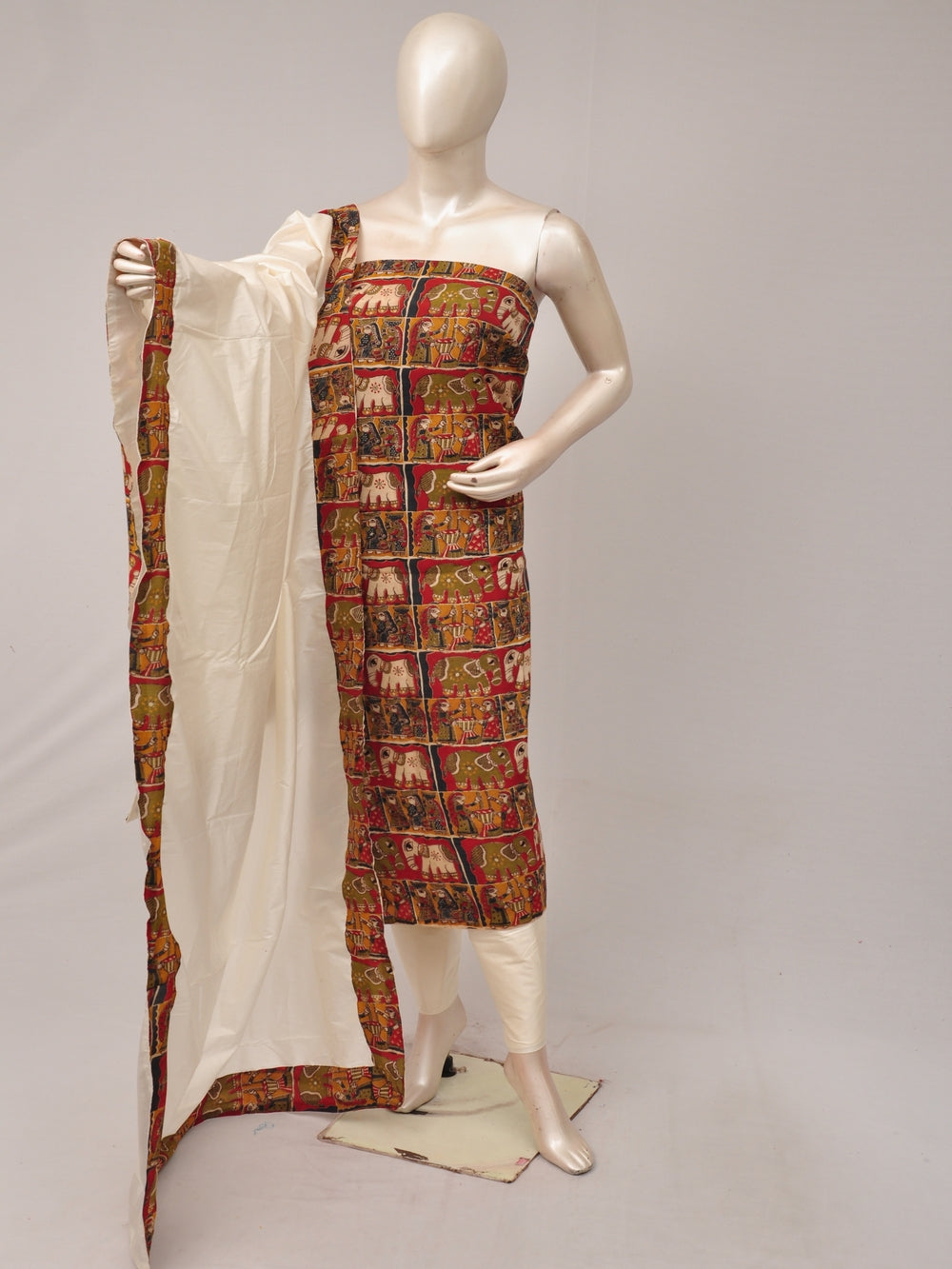 Kalamkari silk dress material Model 2 [81004001]