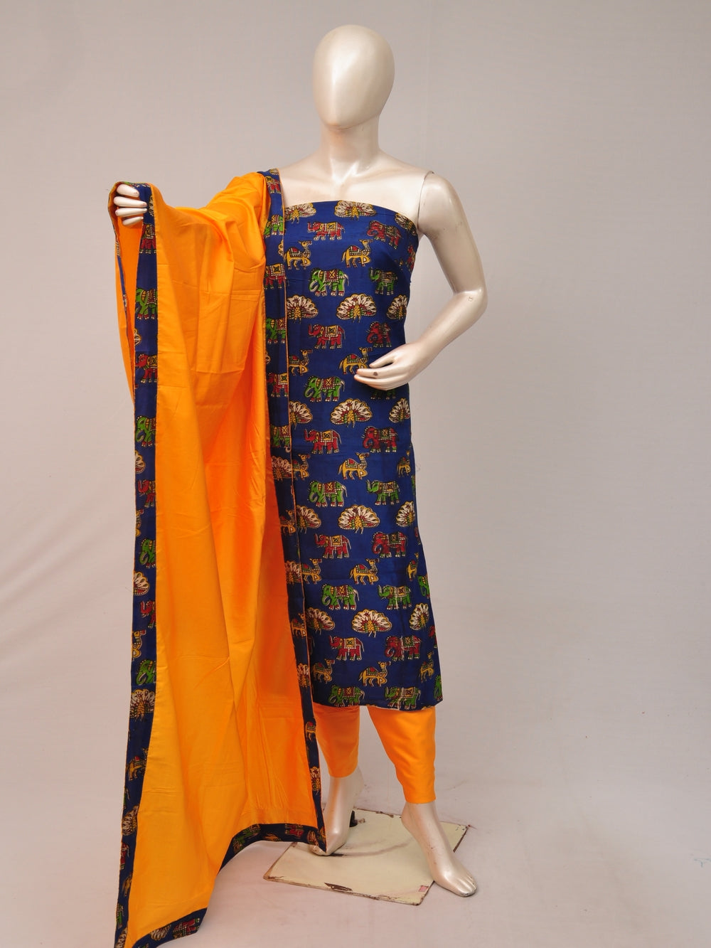 Kalamkari silk dress material Model 2 [81004004]