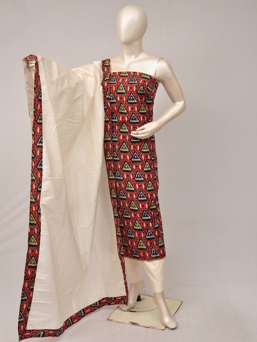 Kalamkari silk dress material Model 2 [81004011]