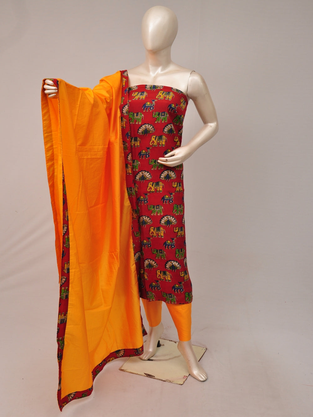 Kalamkari silk dress material Model 2 [81004016]
