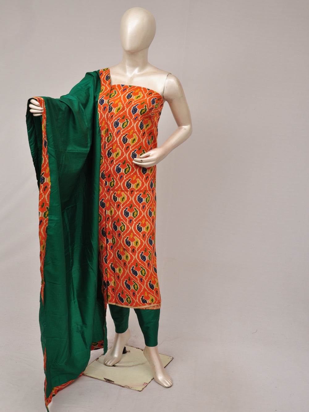 Kalamkari silk dress material Model 2 [D81005025]