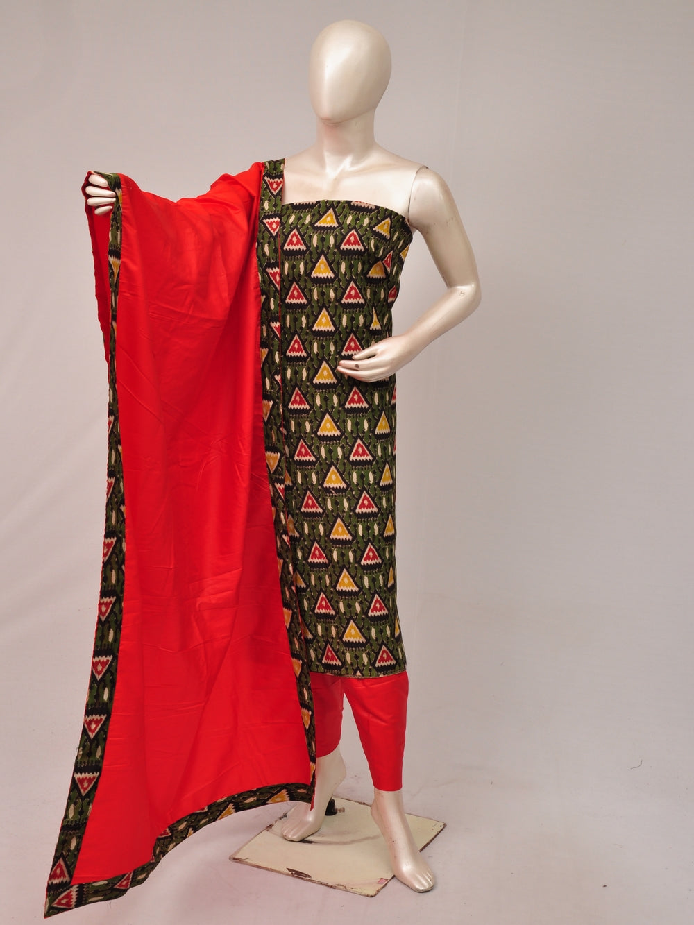 Kalamkari silk dress material Model 2 [D81005031]