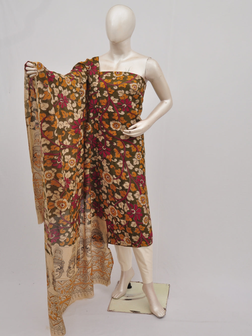 kalamkari Silk Designer Dress Material Model 4 [D90328005]