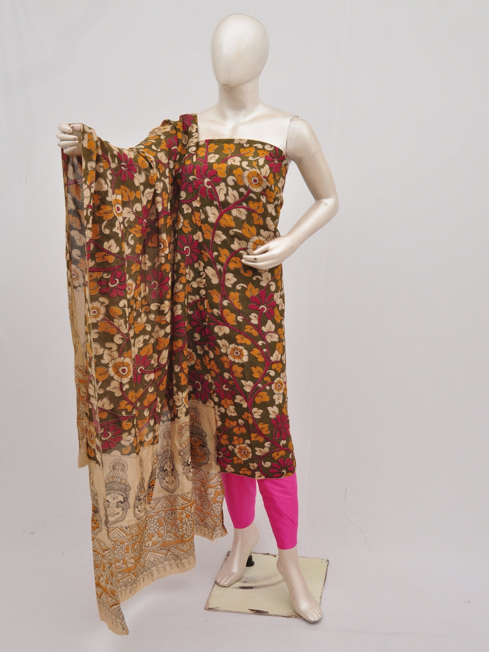 kalamkari Silk Designer Dress Material Model 4 [D90328012]