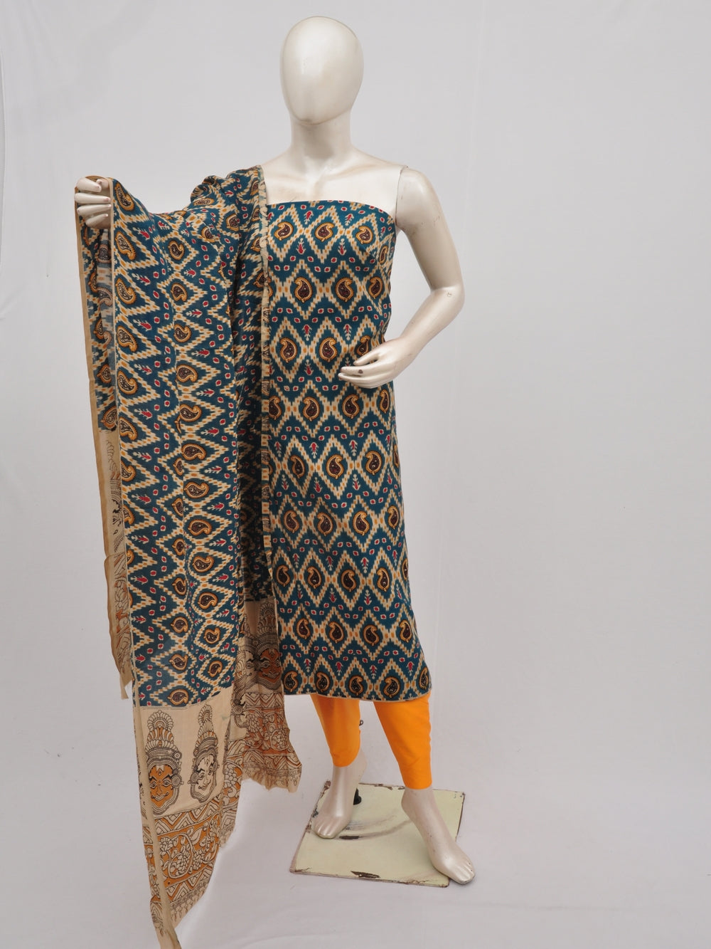 kalamkari Silk Designer Dress Material Model 4 [D90328014]