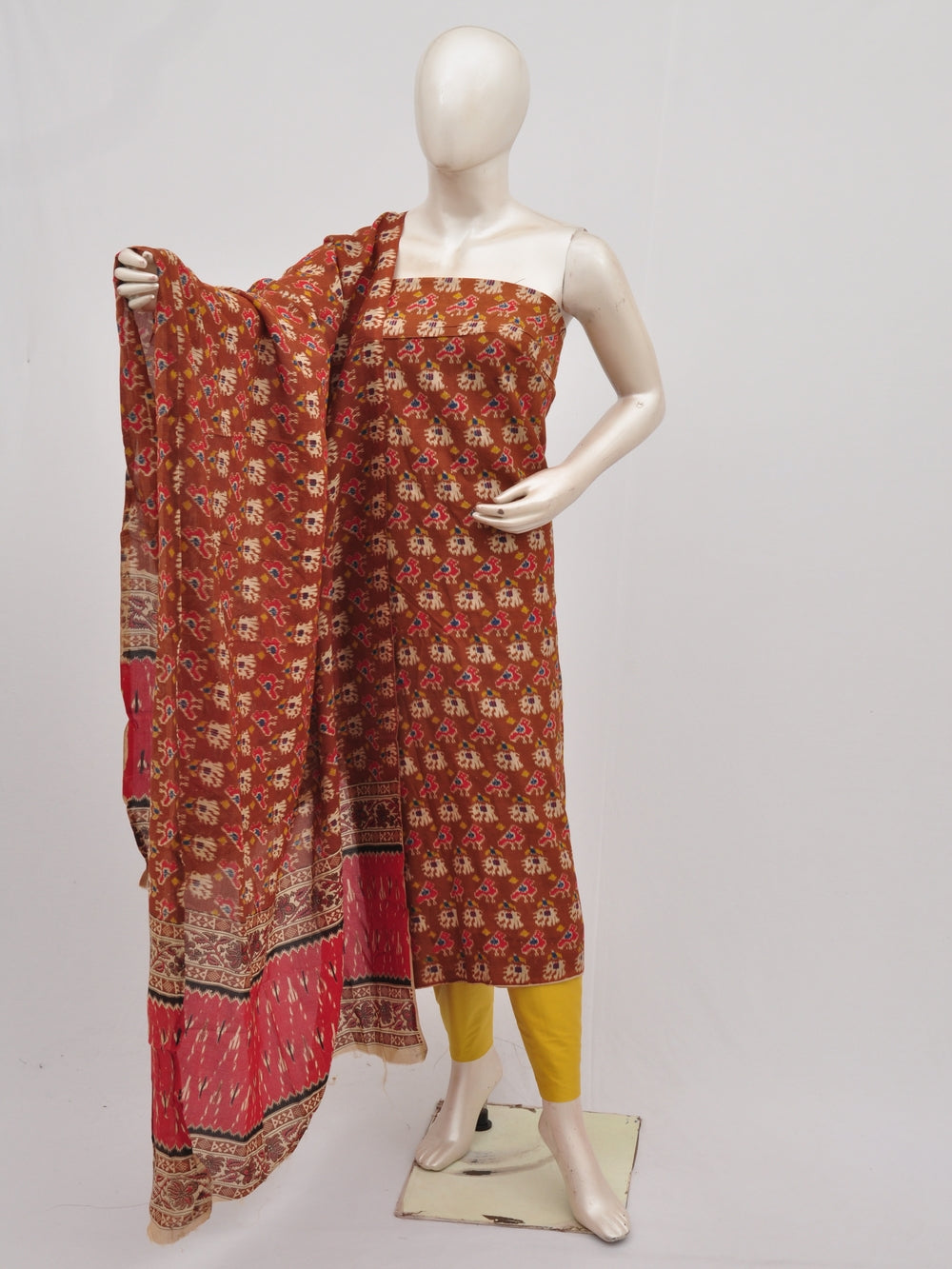 kalamkari Silk Designer Dress Material Model 4 [D90328016]