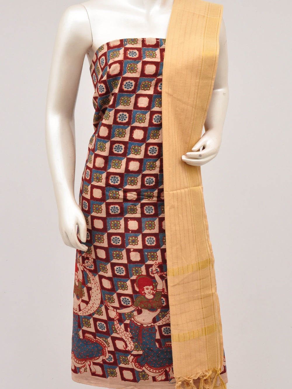 Kalamkari Dress Material [D61027039] - DressesForWomen.IN