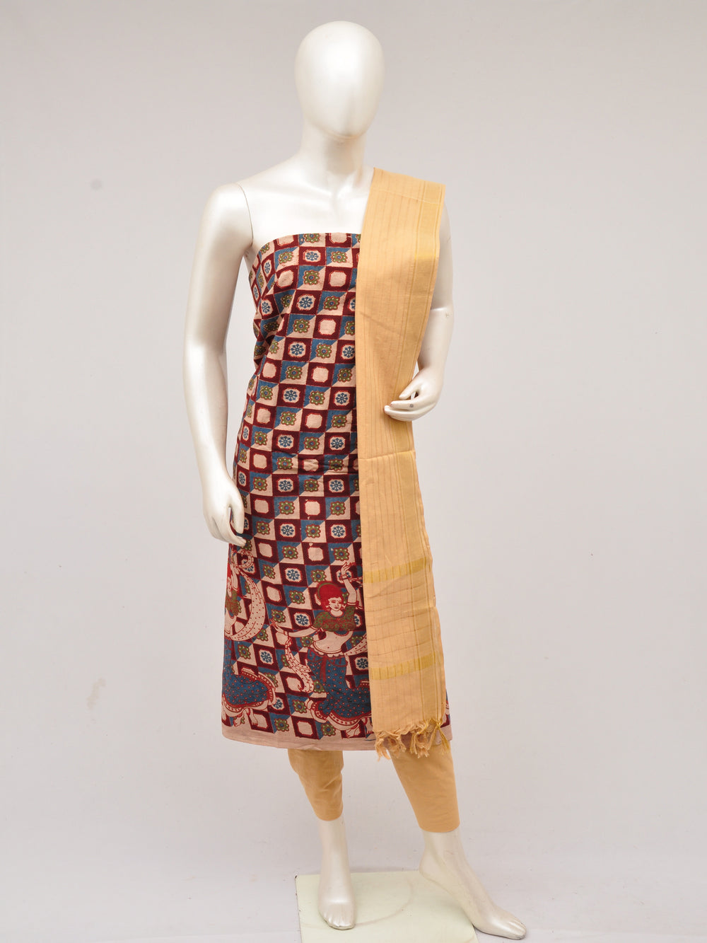 Kalamkari Dress Material [D61027039] - DressesForWomen.IN