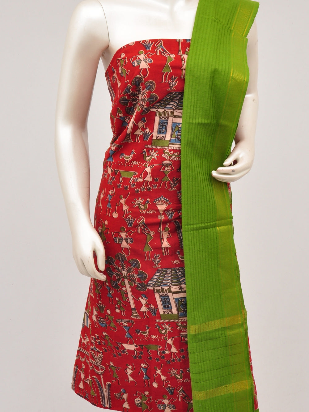 Kalamkari Dress Material [D61027042] - DressesForWomen.IN