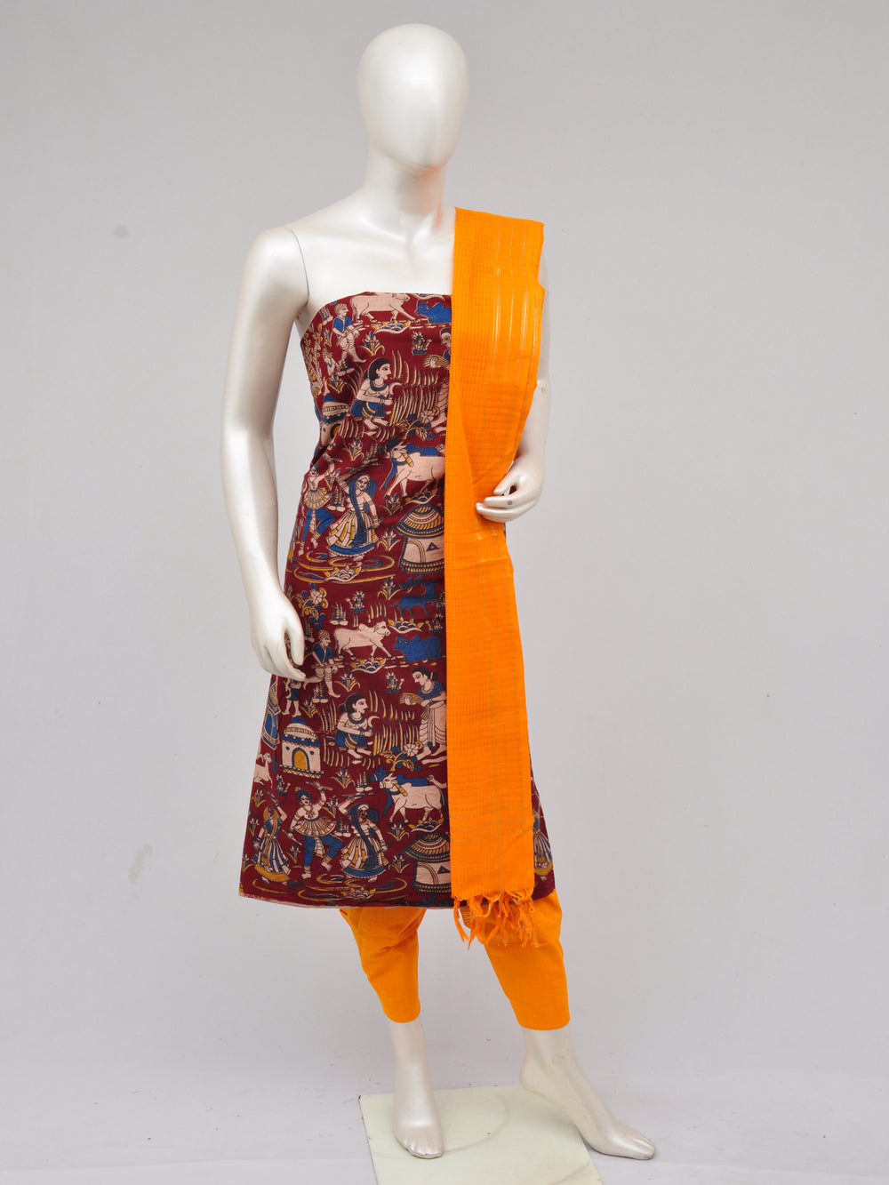 Kalamkari Dress Material [D61027055] - DressesForWomen.IN