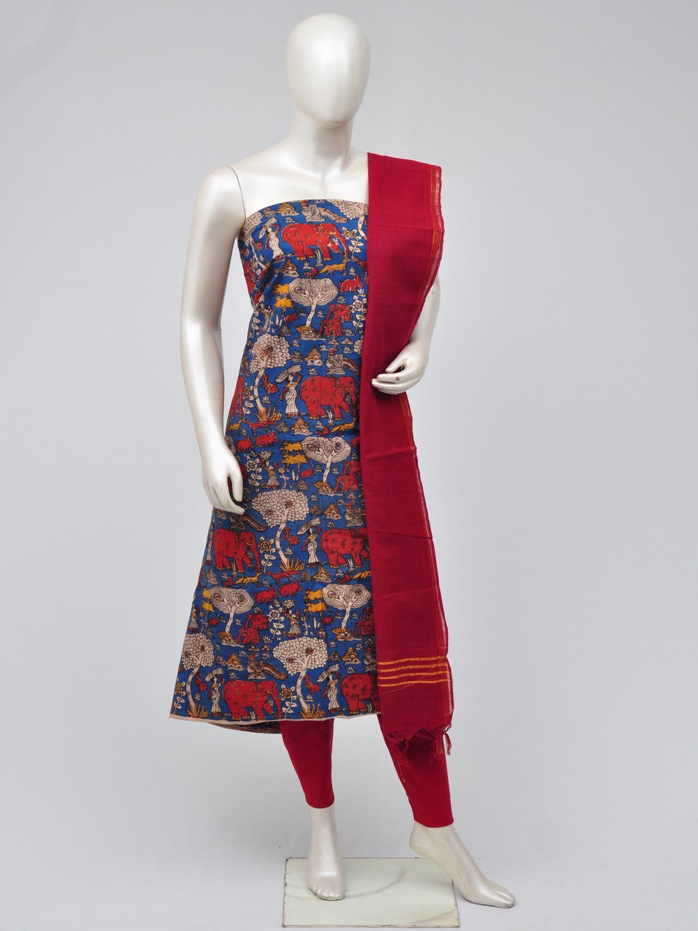 Kalamkari Dress Material  [D70704064] - DressesForWomen.IN