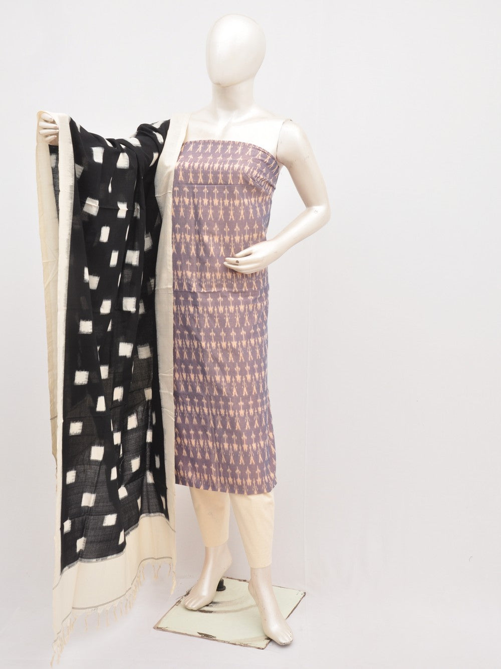 Mercerised cotton Dress Material With Designer Dupatta [D00104007]