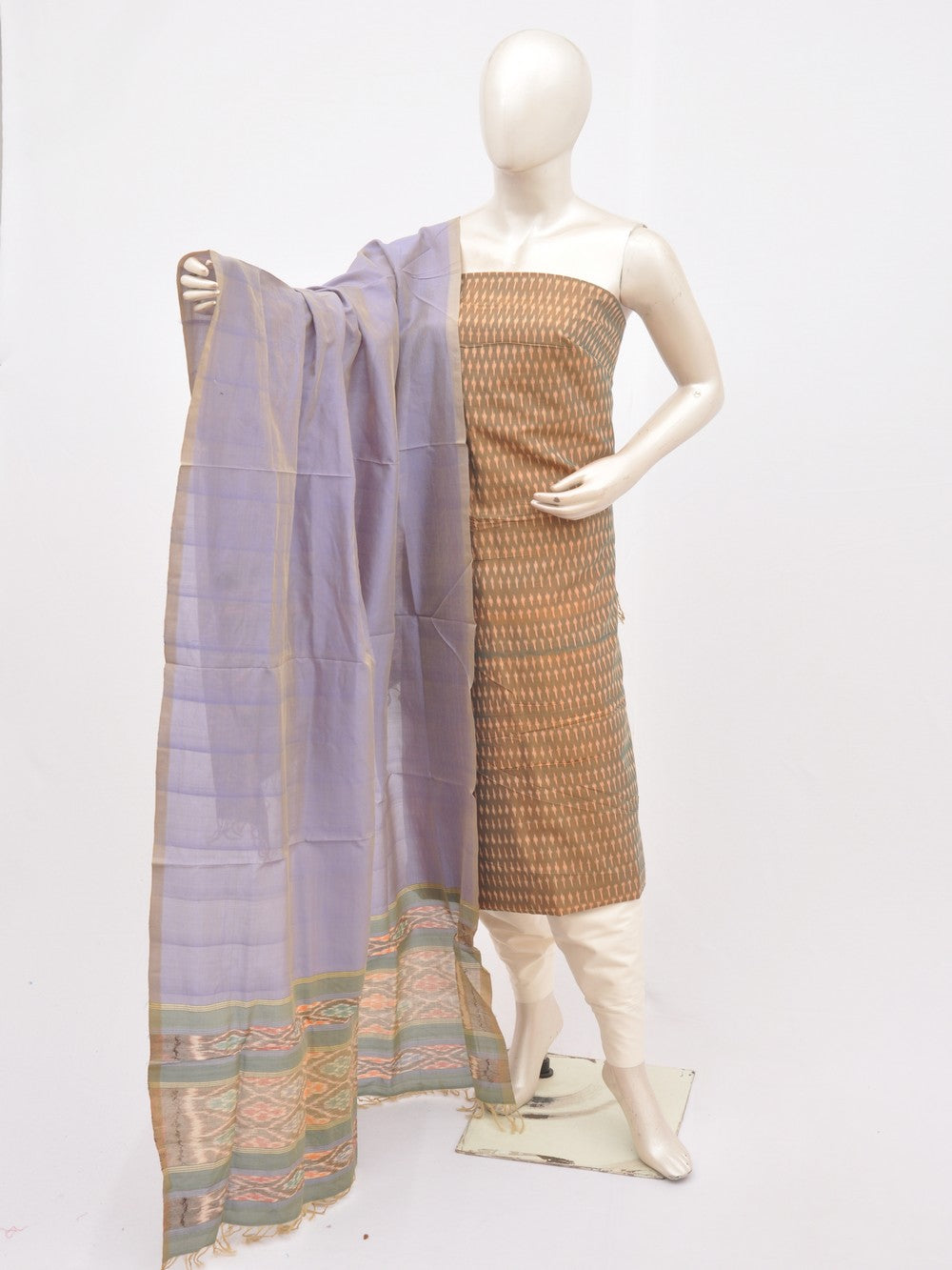 Mercerised Ikkat Cotton-Silk Designer Dress Material [D00130001]