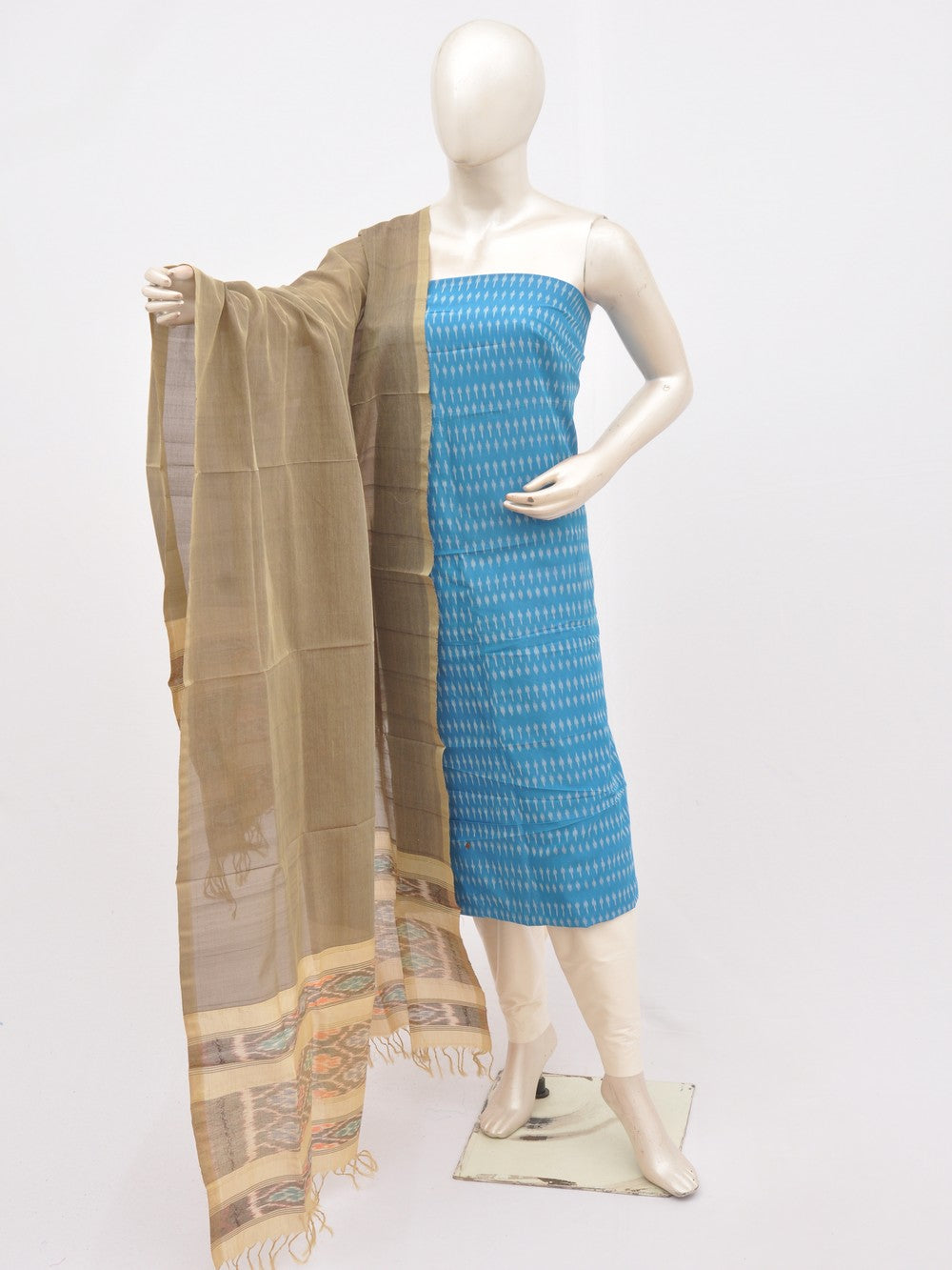 Mercerised Ikkat Cotton-Silk Designer Dress Material [D00130004]