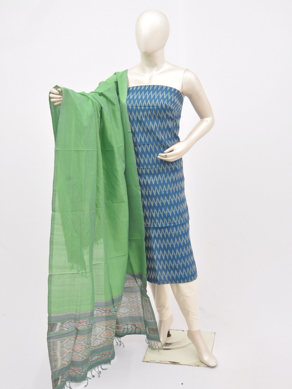 Mercerised Ikkat Cotton-Silk Designer Dress Material [D00130005]