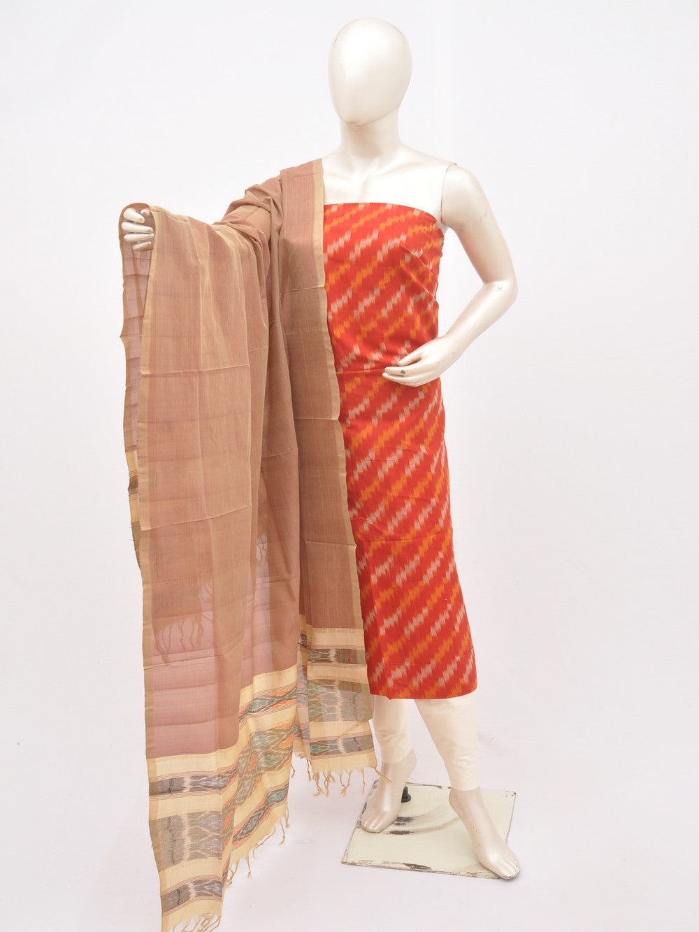 Mercerised Ikkat Cotton-Silk Designer Dress Material [D00130007]