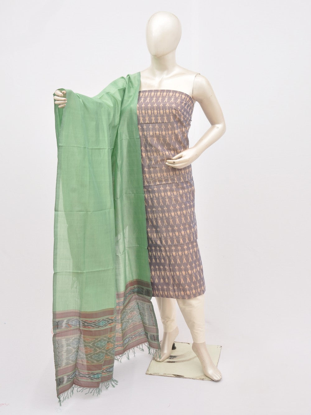 Mercerised Ikkat Cotton-Silk Designer Dress Material [D00130008]