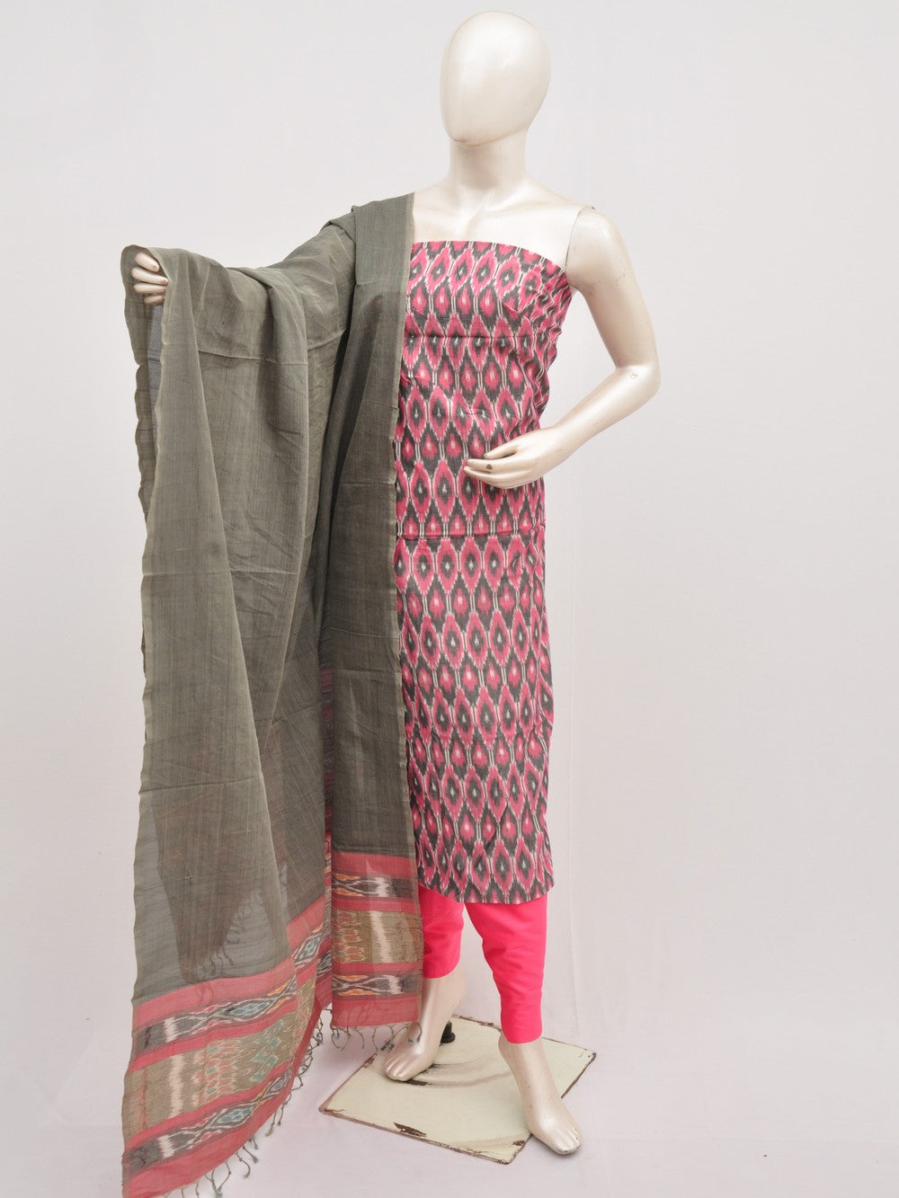 Mercerised Ikkat Cotton-Silk Designer Dress Material [D91126022]