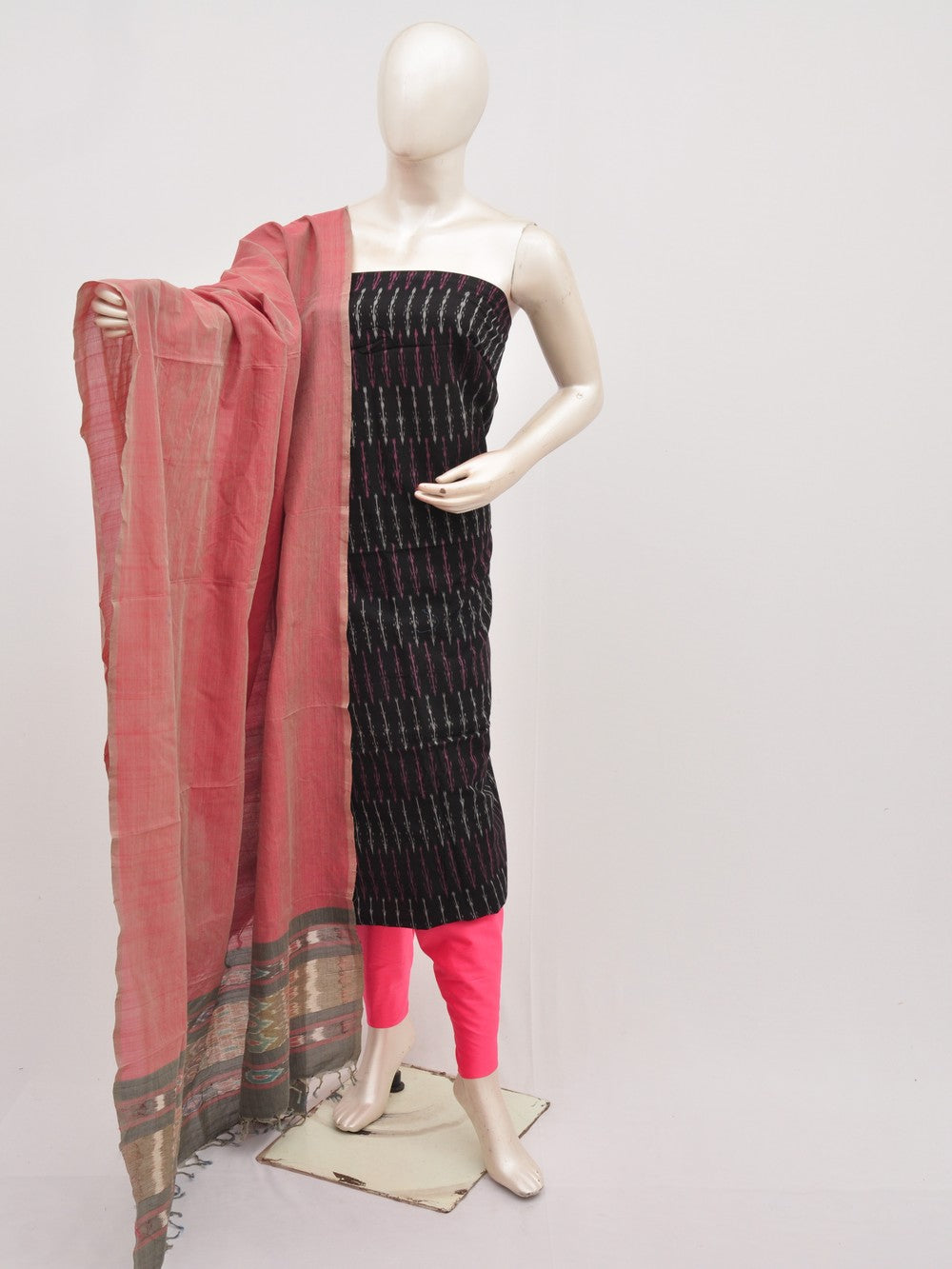 Mercerised Ikkat Cotton-Silk Designer Dress Material [D91126024]