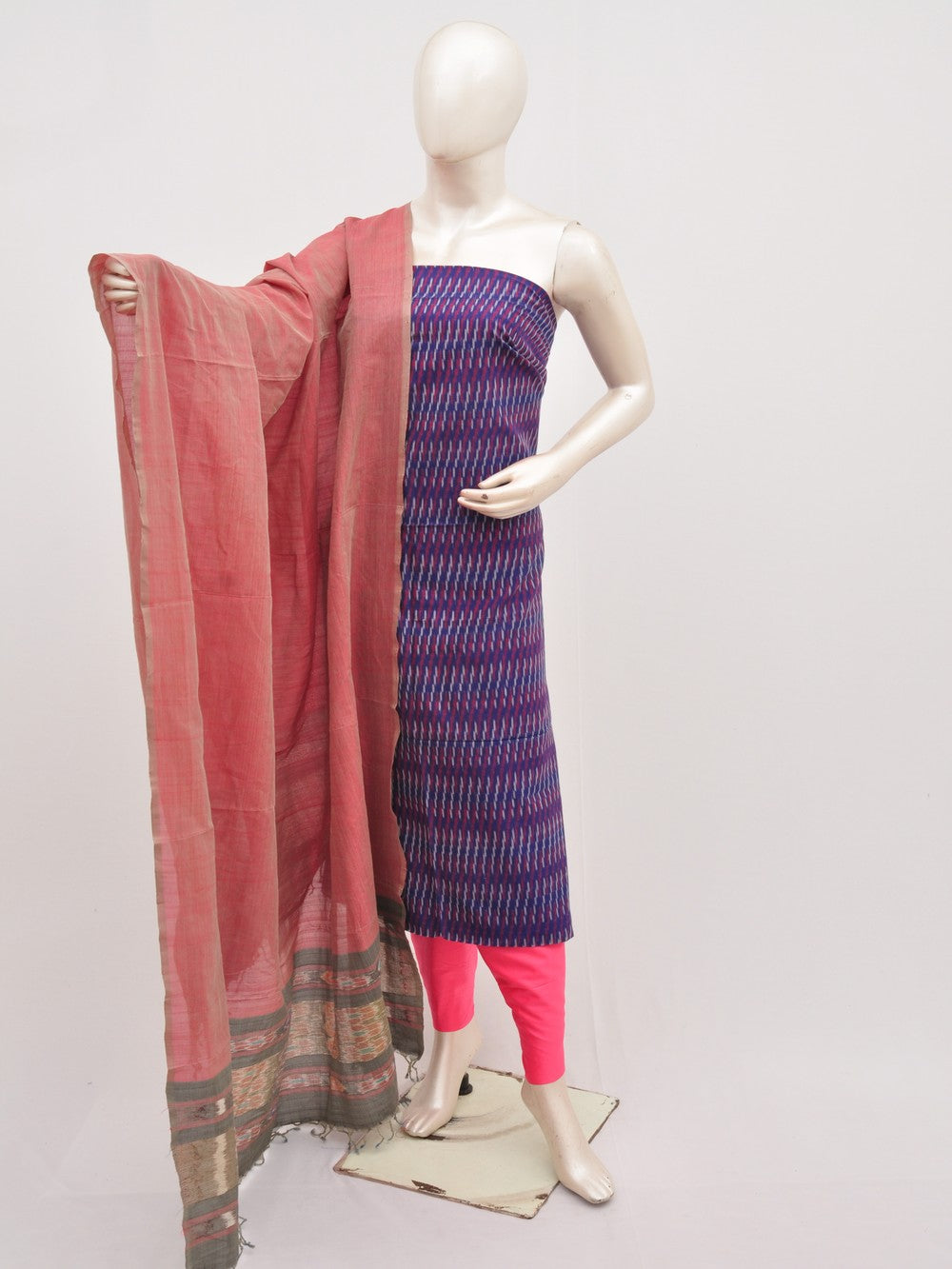 Mercerised Ikkat Cotton-Silk Designer Dress Material [D91126028]