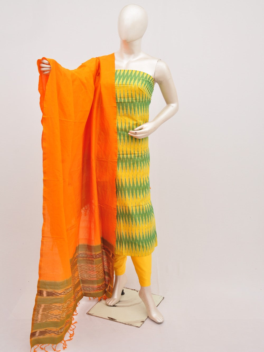 Mercerised Ikkat Cotton-Silk Designer Dress Material [D91126030]