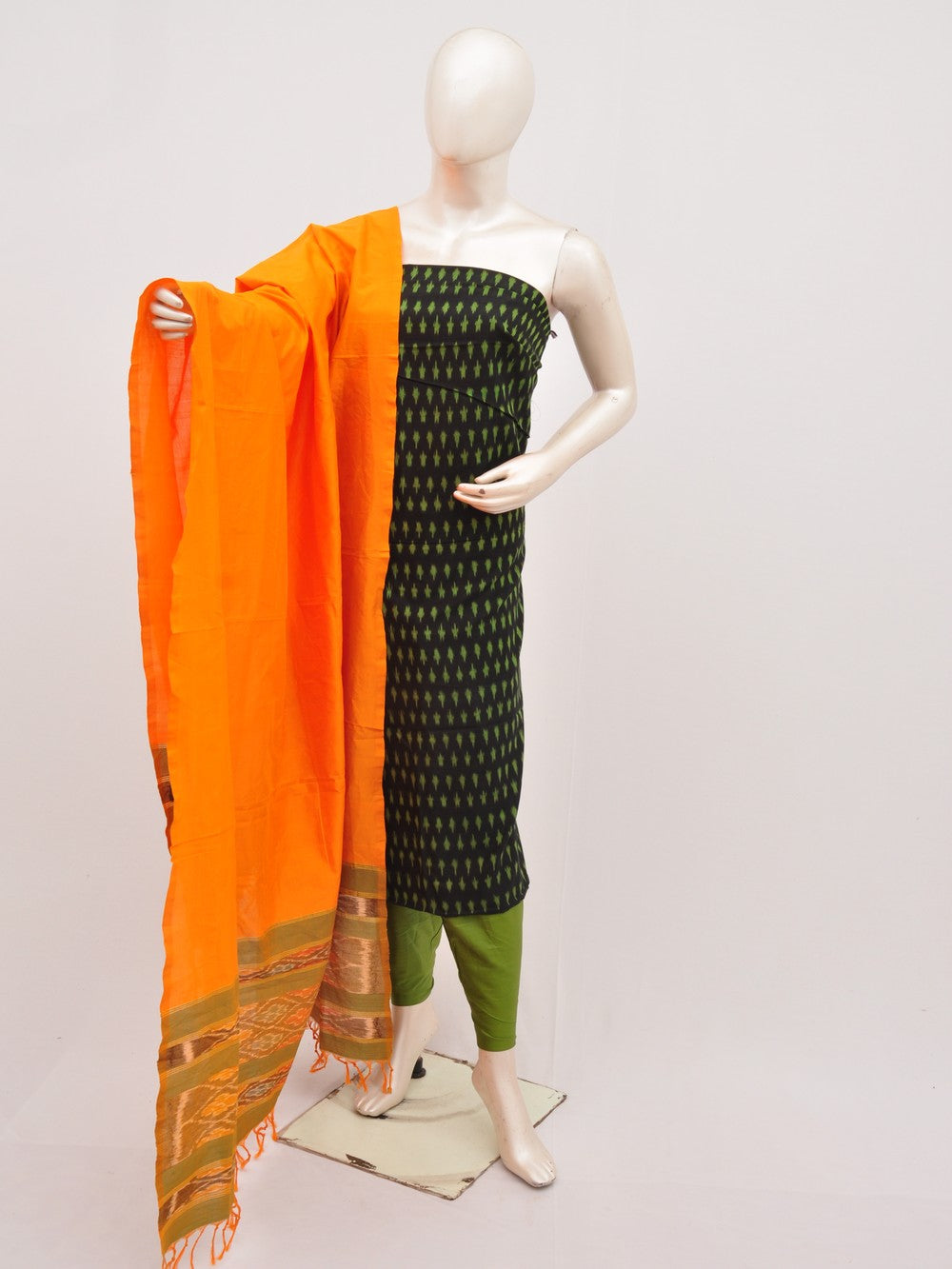 Mercerised Ikkat Cotton-Silk Designer Dress Material [D91126033]