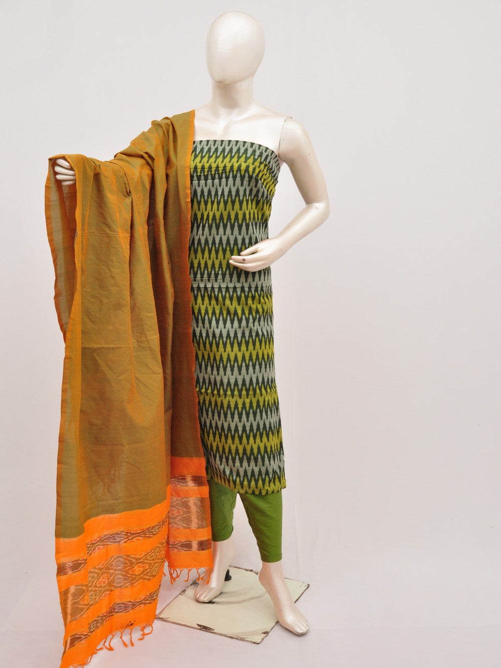 Mercerised Ikkat Cotton-Silk Designer Dress Material [D91126035]