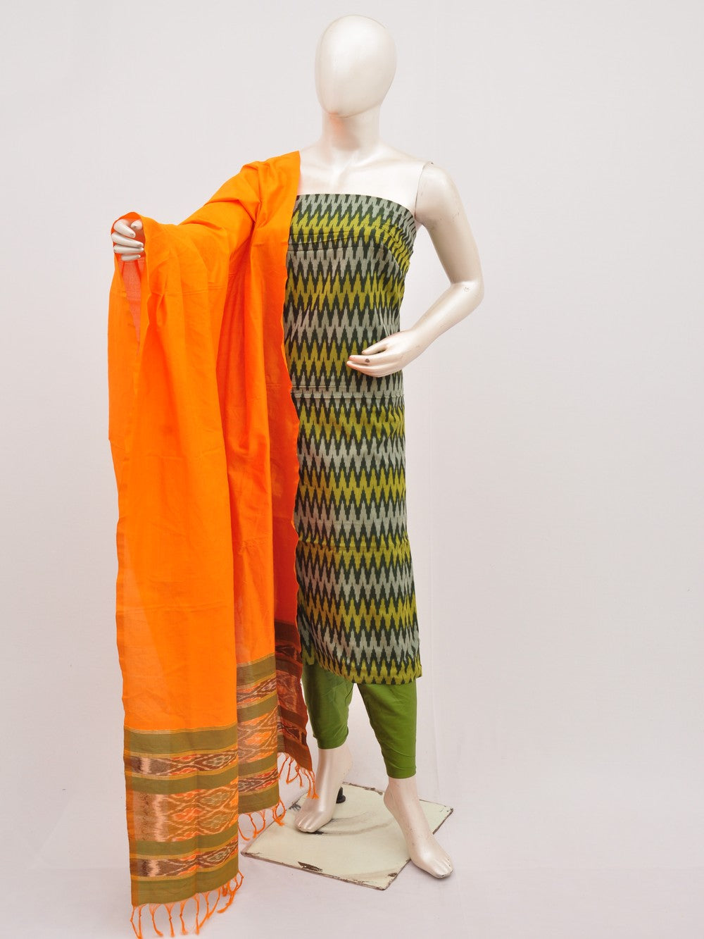 Mercerised Ikkat Cotton-Silk Designer Dress Material [D91126036]