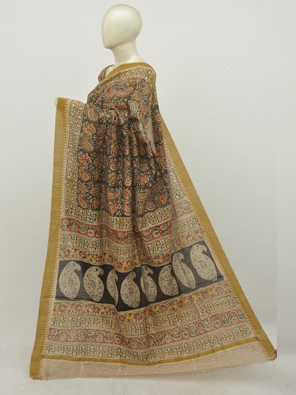 Organic Vegetable Colours Kalamkari Hand Print Silk Saree [D20124047]