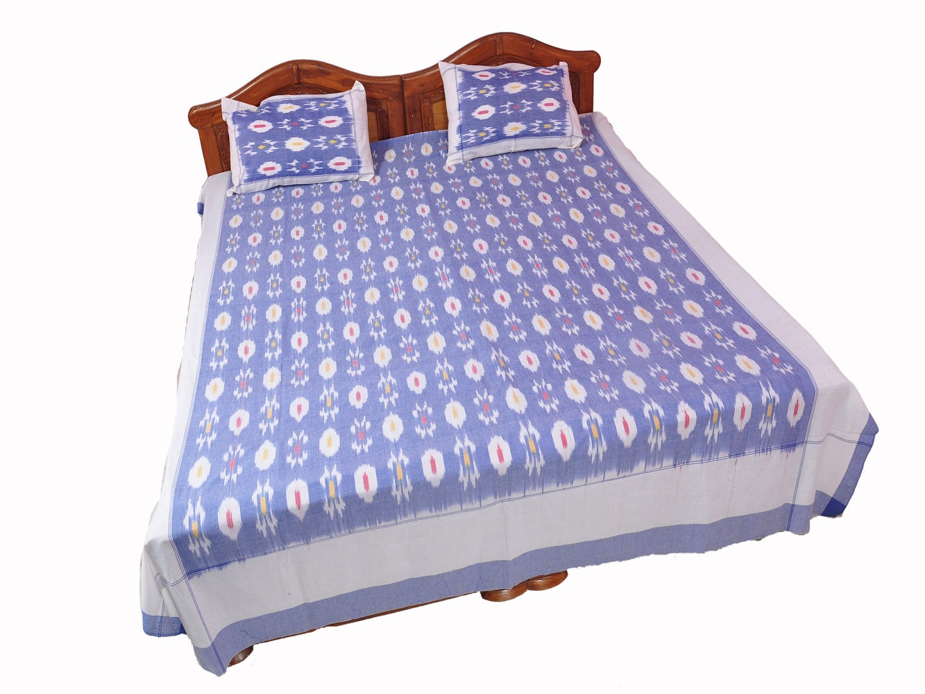 Pochampally Ikkat Cotton Double Bedsheet  [D1153202] - DressesForWomen.IN