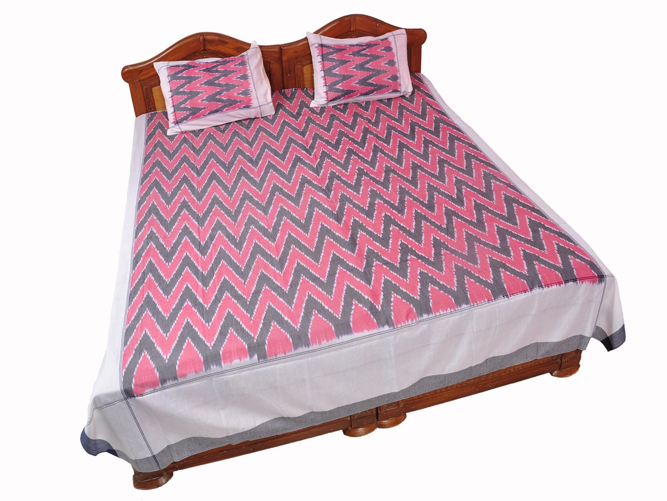 Pochampally Ikkat Cotton Double Bedsheet  [D1153208] - DressesForWomen.IN
