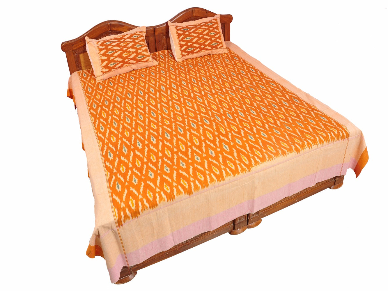 Pochampally Ikkat Cotton Double Bedsheet  [D1153210] - DressesForWomen.IN