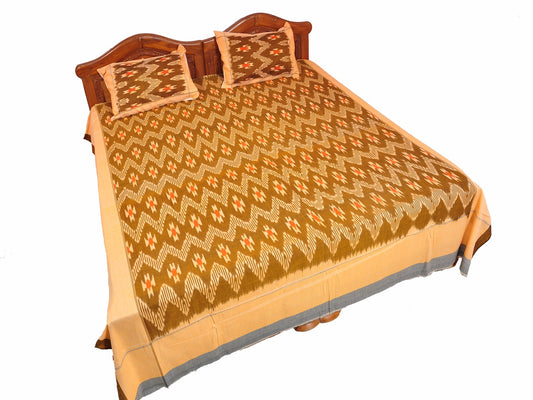 Pochampally Ikkat Cotton Double Bedsheet  [D1153213] - DressesForWomen.IN