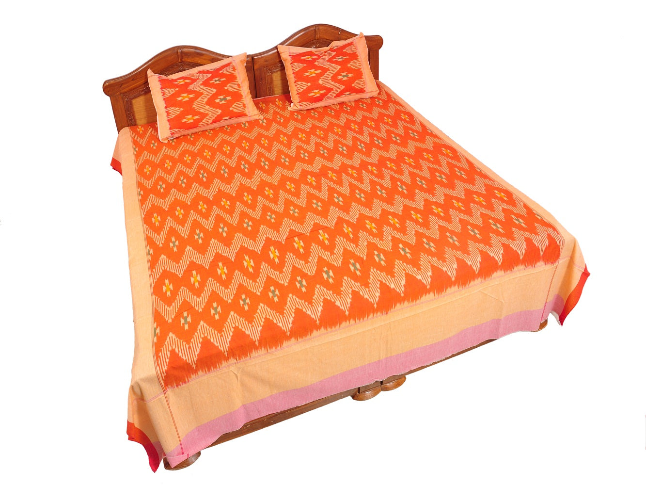Pochampally Ikkat Cotton Double Bedsheet  [D1153214] - DressesForWomen.IN