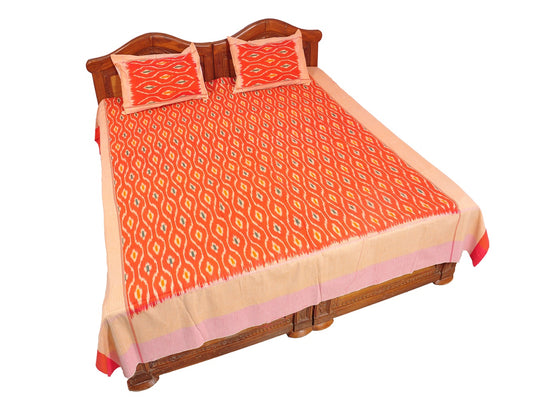 Pochampally Ikkat Cotton Double Bedsheet  [D1153219] - DressesForWomen.IN