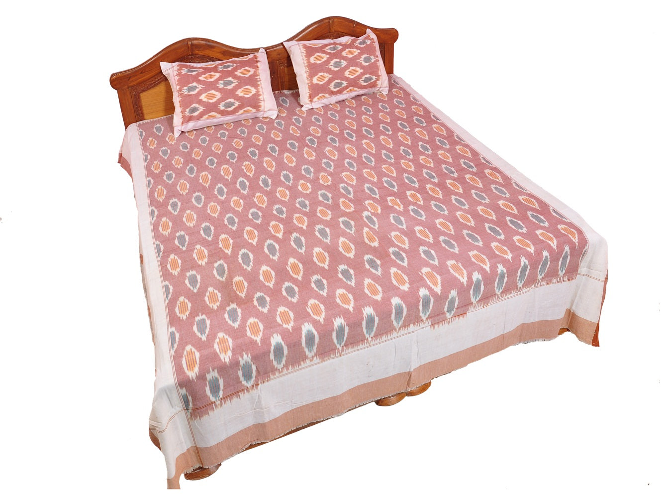 Pochampally Ikkat Cotton Double Bedsheet  [D1153221] - DressesForWomen.IN