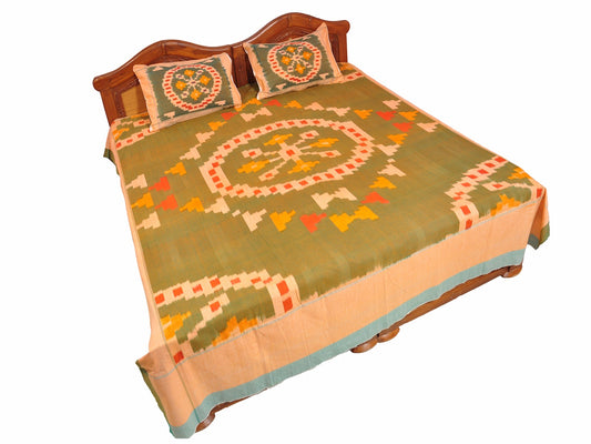 Pochampally Ikkat Cotton Double Bedsheet  [D1153230]