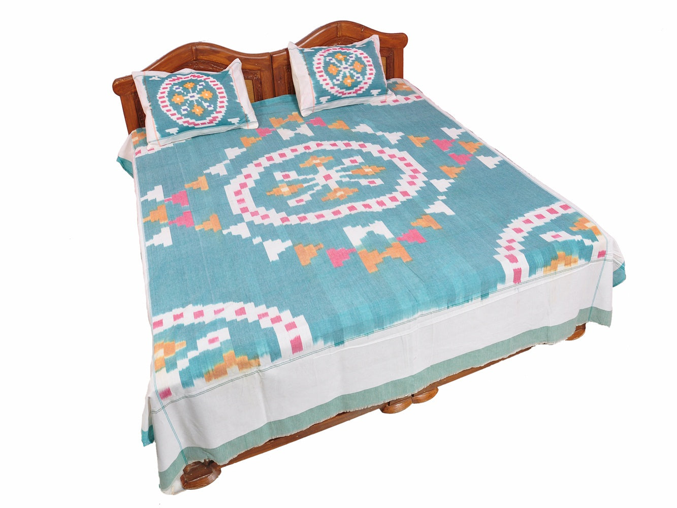 Pochampally Ikkat Cotton Double Bedsheet  [D1153231]