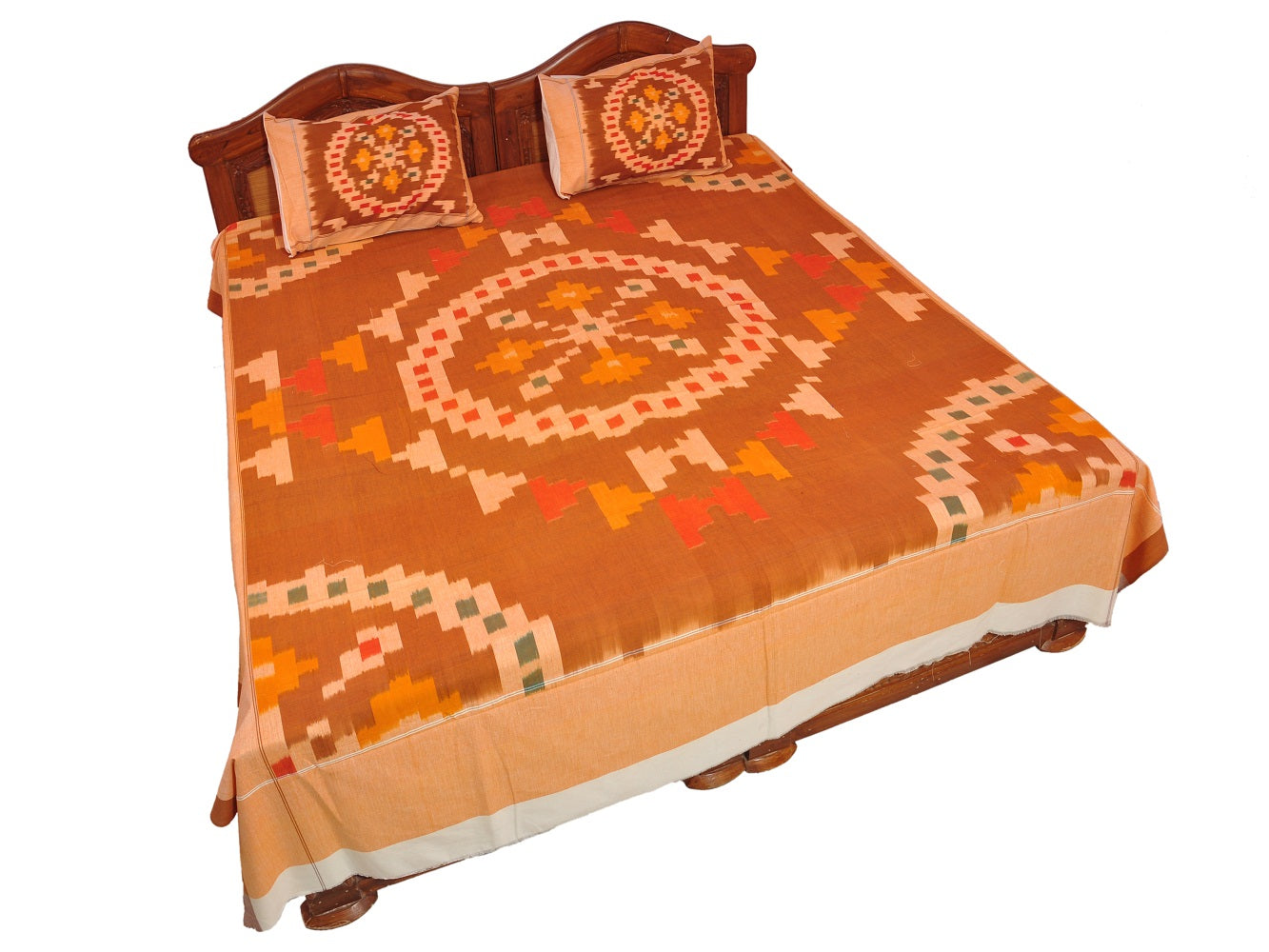 Pochampally Ikkat Cotton Double Bedsheet  [D1153232]