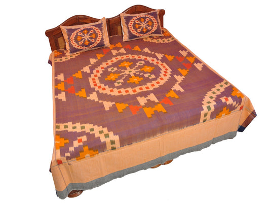 Pochampally Ikkat Cotton Double Bedsheet  [D1153234]