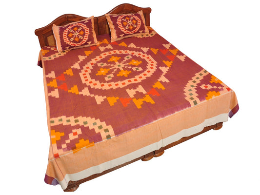 Pochampally Ikkat Cotton Double Bedsheet  [D1153235]