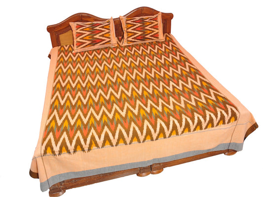 Pochampally Ikkat Cotton Double Bedsheet  [D1153241]