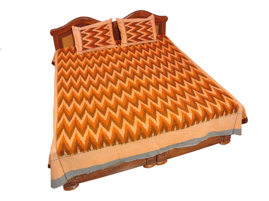 Pochampally Ikkat Cotton Double Bedsheet  [D1153243]