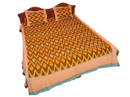 Pochampally Ikkat Cotton Double Bedsheet  [D1153245]