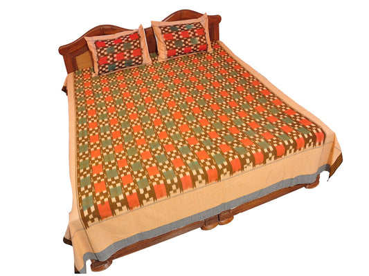 Pochampally Ikkat Cotton Double Bedsheet  [D1153246]