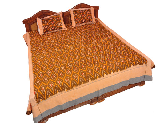 Pochampally Ikkat Cotton Double Bedsheet  [D1153247]