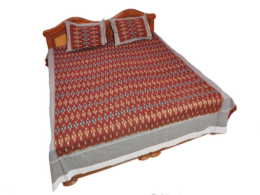 Pochampally Ikkat Cotton Double Bedsheet  [D1153250]