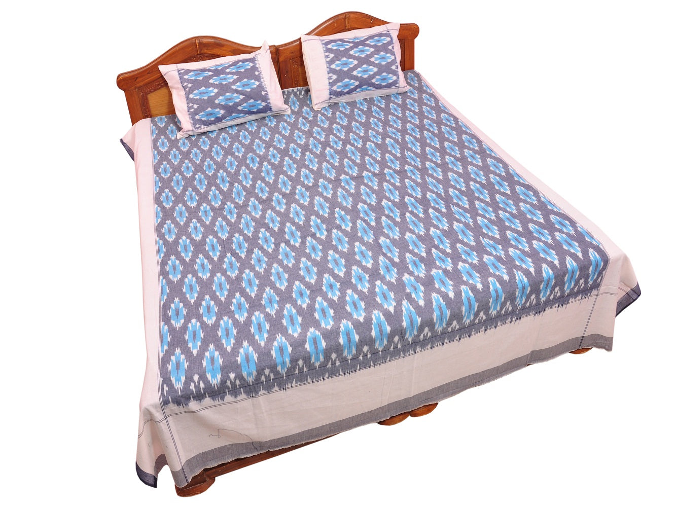 Pochampally Ikkat Cotton Double Bedsheet  [D1153262]