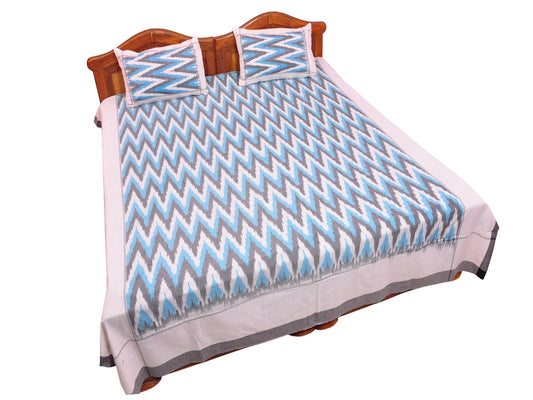 Pochampally Ikkat Cotton Double Bedsheet  [D1153263]