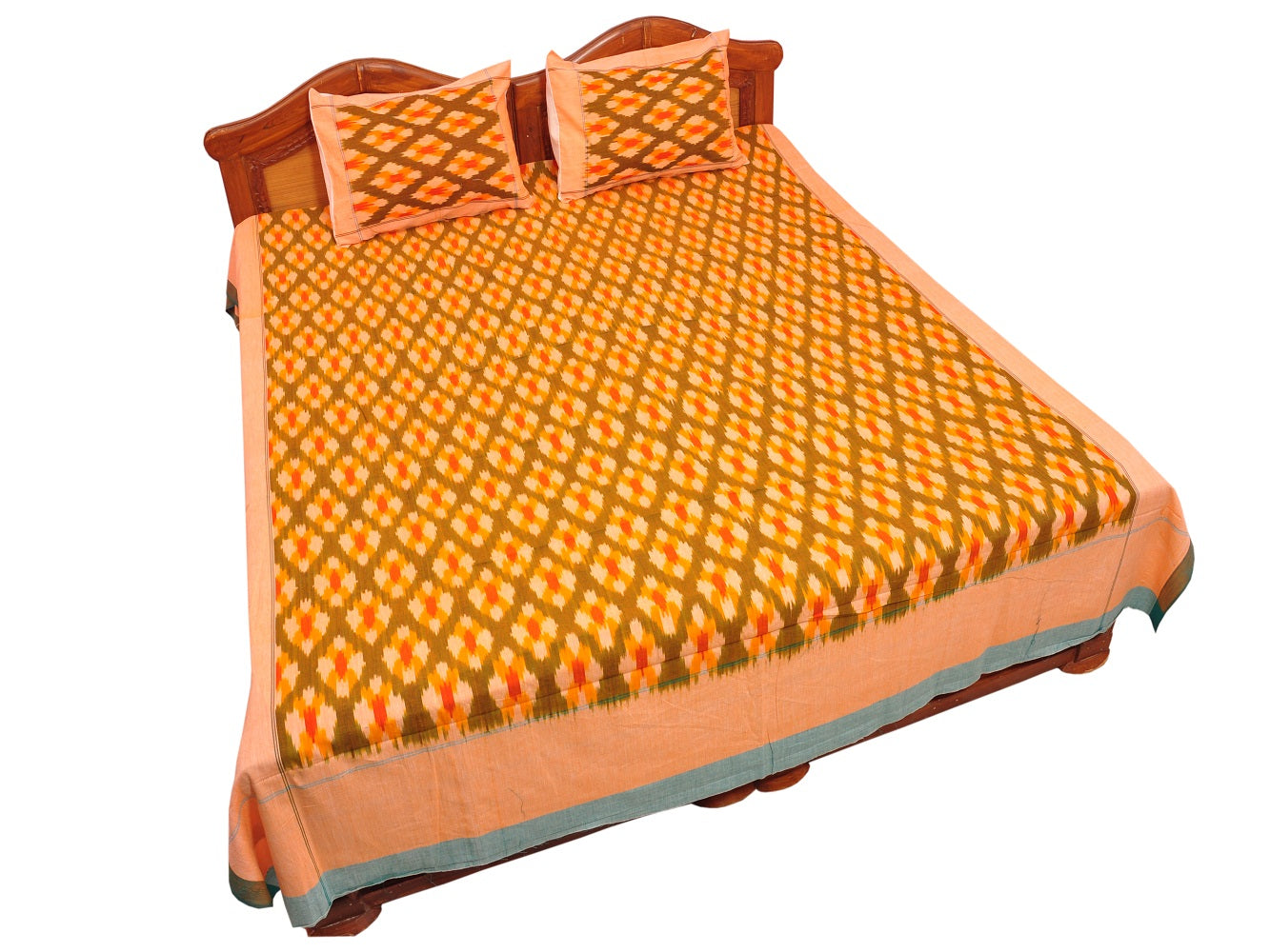 Pochampally Ikkat Cotton Double Bedsheet  [D1153264]